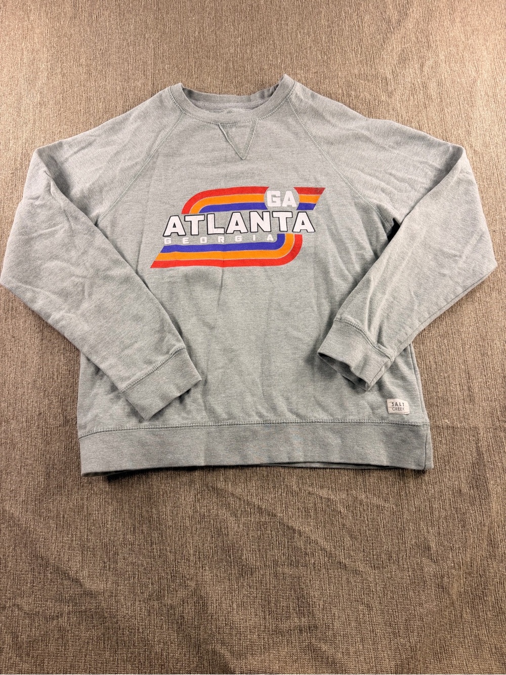 Salt Creek Apparel Vintage Style Atlanta Georgia Grey Sweatshirt Size S